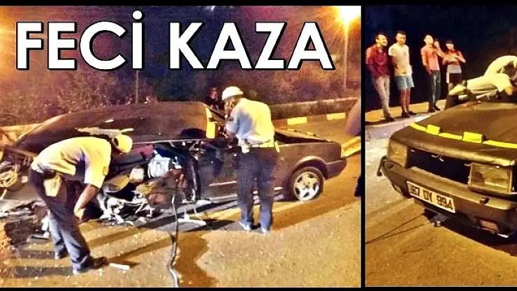 Otomobil hurdaya döndü, 1 yaralı