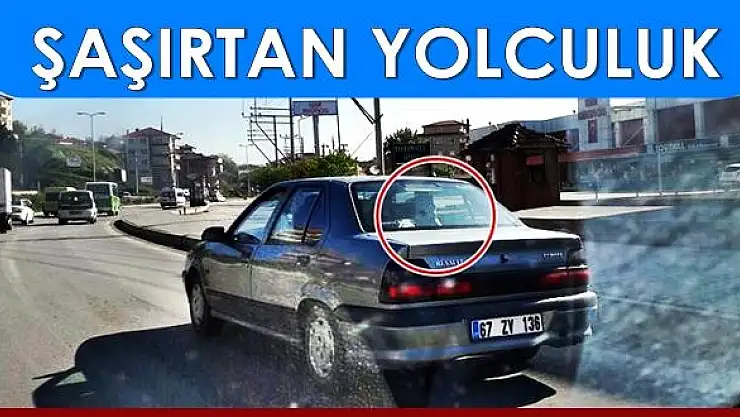 Otomobil ile ilginç yolculuk!