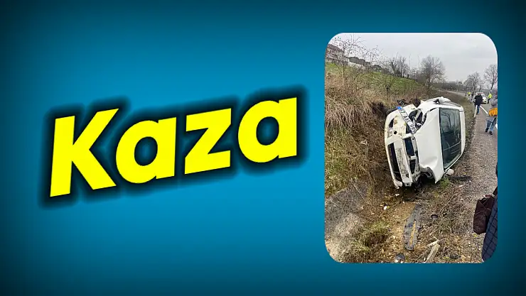 Otomobil kanala yuvarlandı