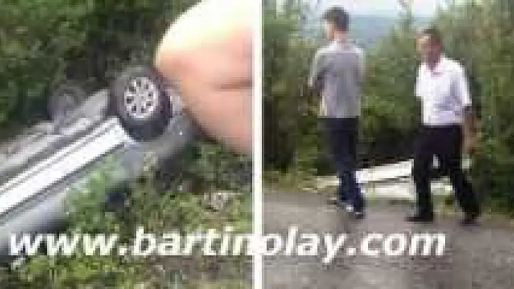 OTOMOBİL ŞARAMPOLE YUVARLANDI