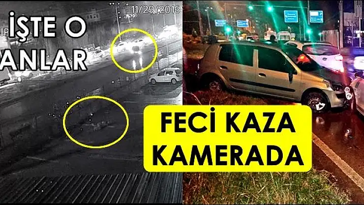 Otomobilin çarptığı kadın böyle fırladı!