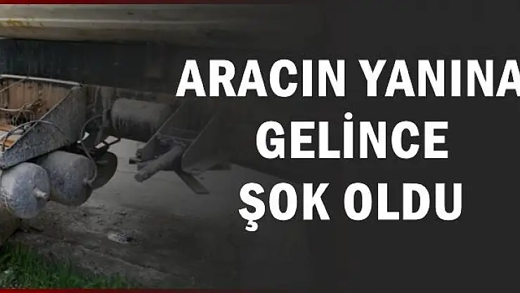 Park halindeki kamyonun başına gelen