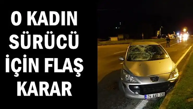 Polise çarpan alkollü kadın sürücü için flaş karar