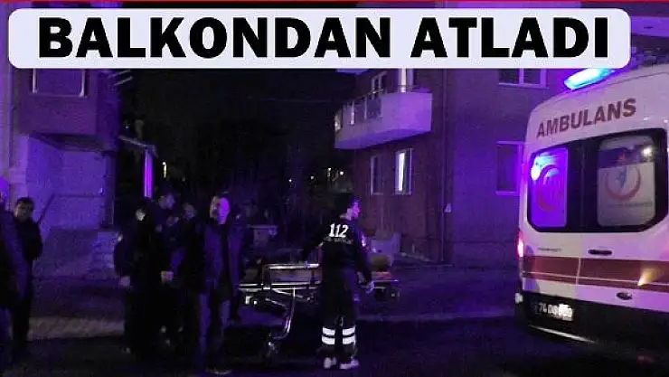 Polisi kapıda görünce balkondan atladı