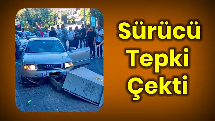 Polisten kaçtı, kaldırımdaki panoya çarptı