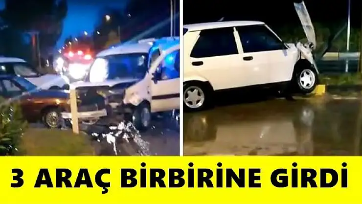 Sanayi kavşağında zincirleme kaza