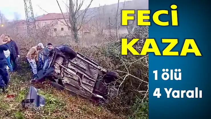 Şarampole Uçtu: 1 ölü 4 yaralı