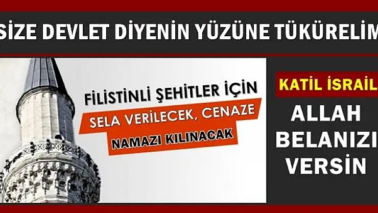 Şehit Filistinliler için sela verilecek, cenaze namazı kılınacak