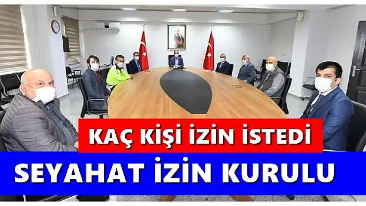 Seyahat izni için kaç kişi başvurdu?