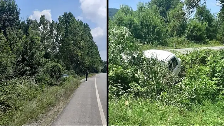 Tansiyonu düşen sürücü kaza yaptı