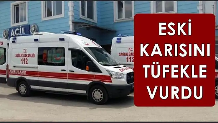 Tartıştığı eski karısını tüfekle vurdu