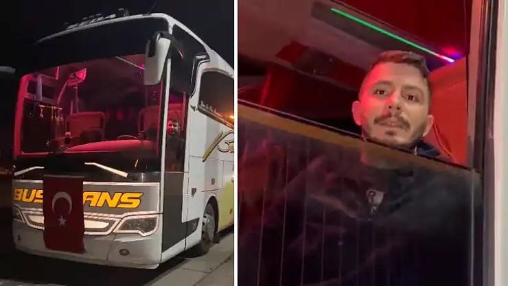Tehlikeli bölgede Bartınlı otobüs şoförü