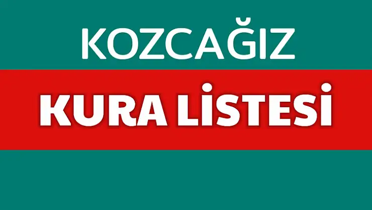 Toki Kozcağız kura listesi
