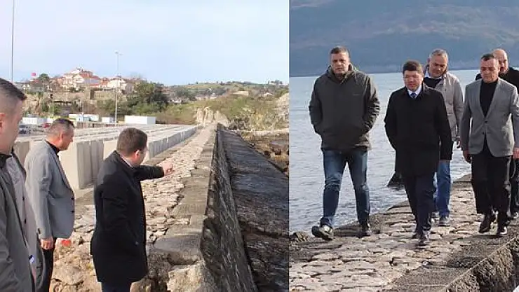 Tunç mendirek onarımında inceleme yaptı