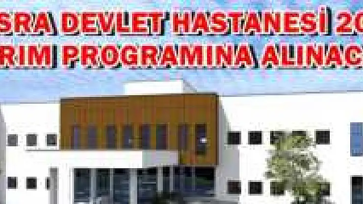 Tunç'tan Amasra'ya Hastane Müjdesi