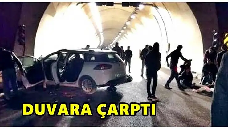 Tünel girişinde feci kaza 