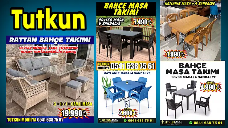 Tutkun Mobilyadan bahçe takımları