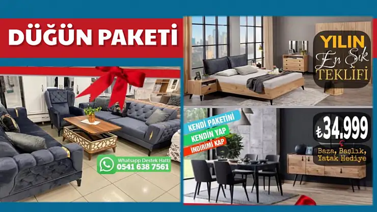 Tutkun Mobilyadan düğün paketi