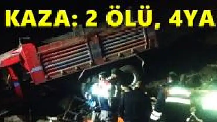 Ulus'ta kamyon devrildi: 2 ölü 4 yaralı