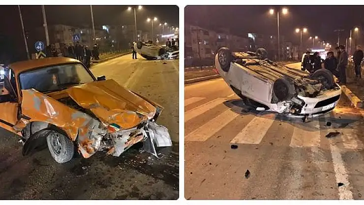 Valilik konutu kavşağında kaza