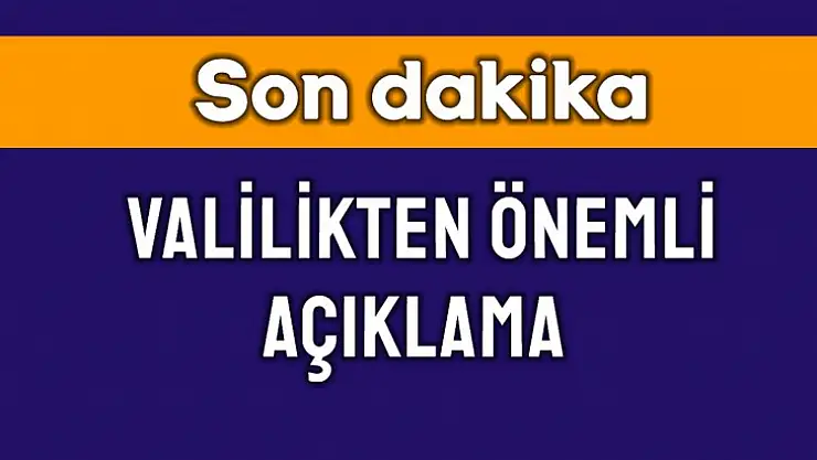 Valilikten normalleşme için uyarı
