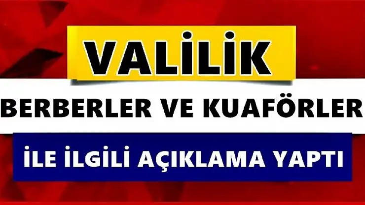Valilikten son dakika açıklaması