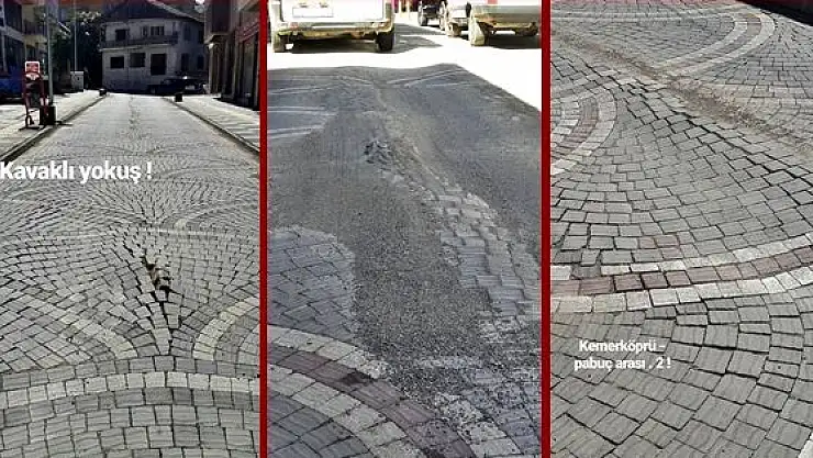 Yeni döşenen taşlarda bozulma