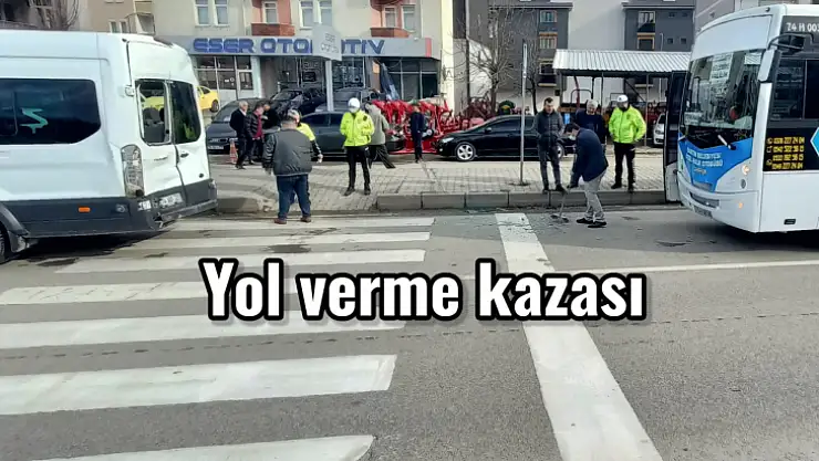 Yol verme nedeniyle yine kaza