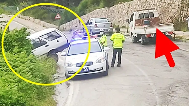 Yola dökülen mazot kaza yaptırdı