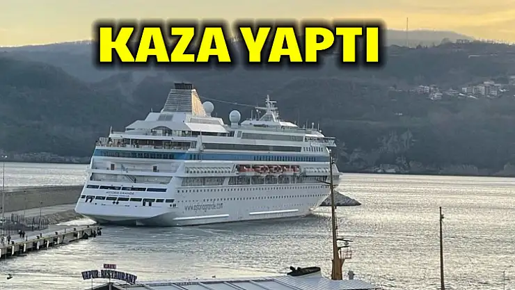 Yolcu gemisi kaza yaptı