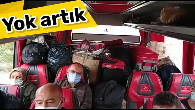 Yolcu otobüsünde şaşırtan manzara