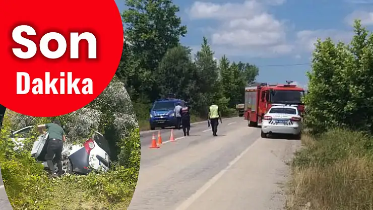 Yoldan çıktı, şarampole girdi