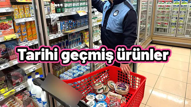 Zabıtadan raflardaki ürünlere sıkı kontrol
