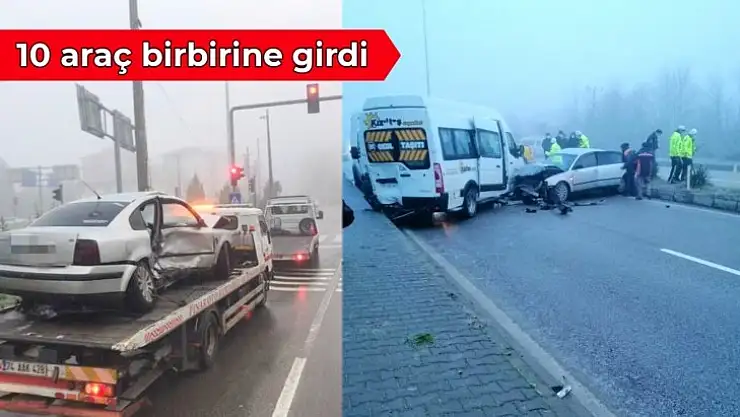 Zincirleme kaza, yol savaş alanına döndü