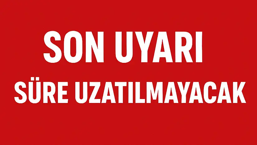 Bakandan uyarı geldi