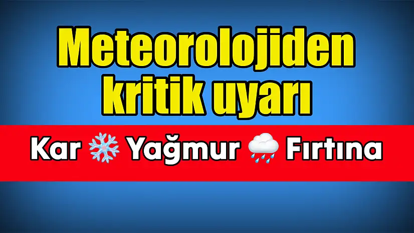 Kar, Yağmur ve fırtına uyarısı