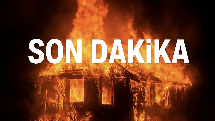 O köyden alevler yükseldi