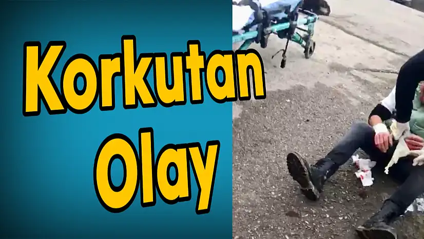 Sanayi sitesi önünde korkutan olay