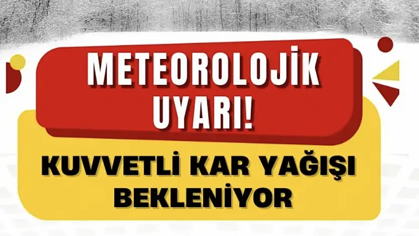 Bartın için yoğun kar uyarısı