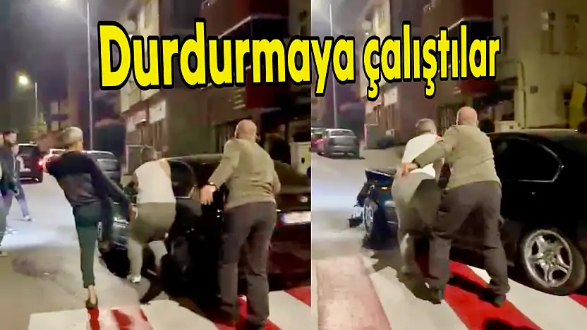 Çarpıp kaçtı! Vatandaşlar durdurmaya çalıştı
