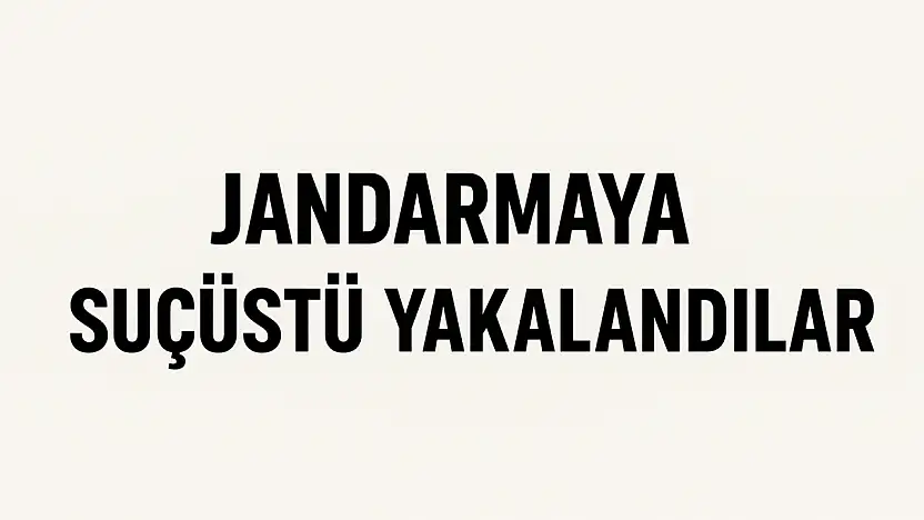 Jandarmaya suçüstü yakalandılar