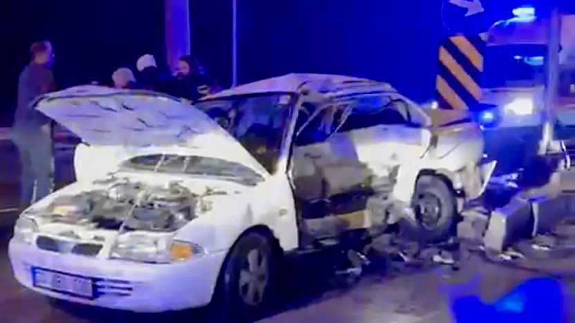 Yeni hastane kavşağında feci kaza