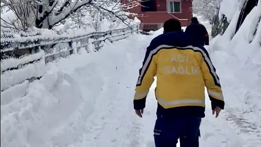 Zorlu kışta hayat kurtaran müdahale