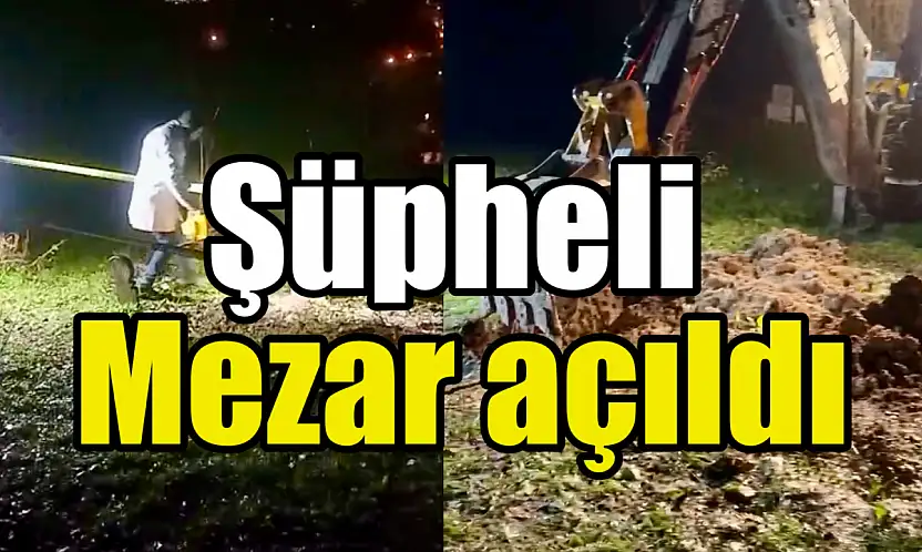 Açılan Şüpheli mezarda şok manzara