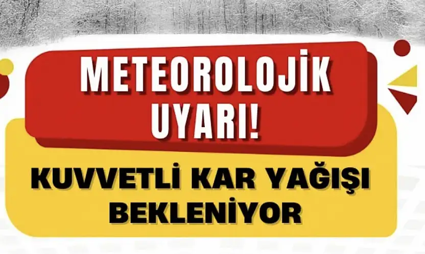 Bartın için yoğun kar uyarısı