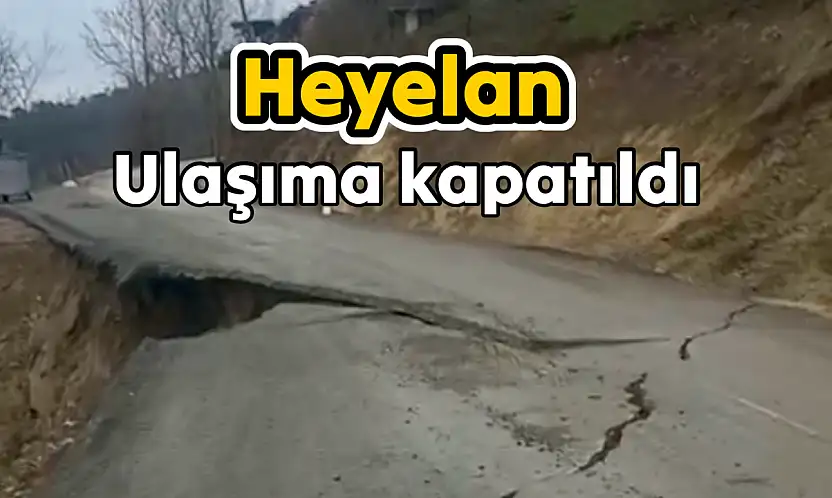Heyelan nedeniyle yol ulaşıma kapatıldı