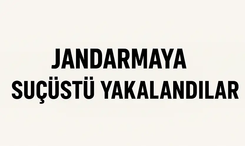 Jandarmaya suçüstü yakalandılar