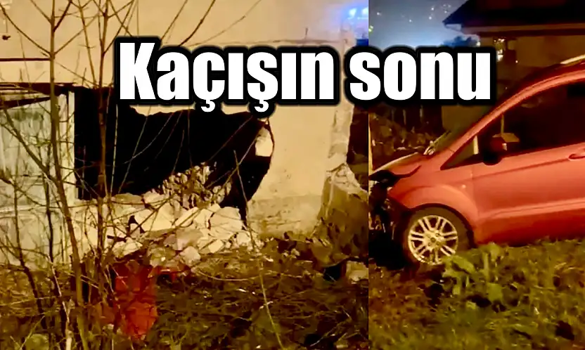 Kaçış evin duvarında son buldu