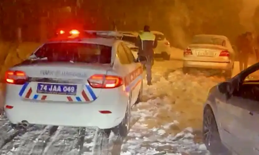 Kar keyfinde tepki çeken olay