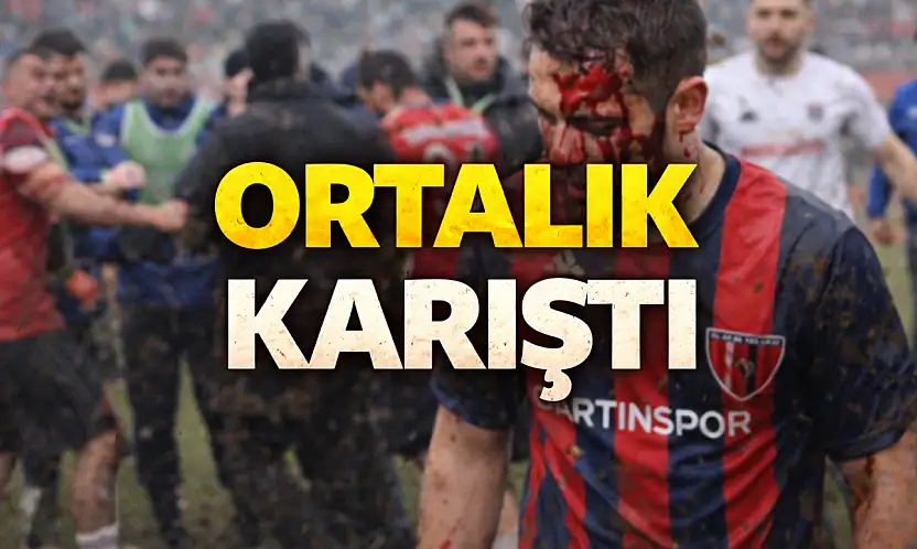 Maç sonu saha karıştı